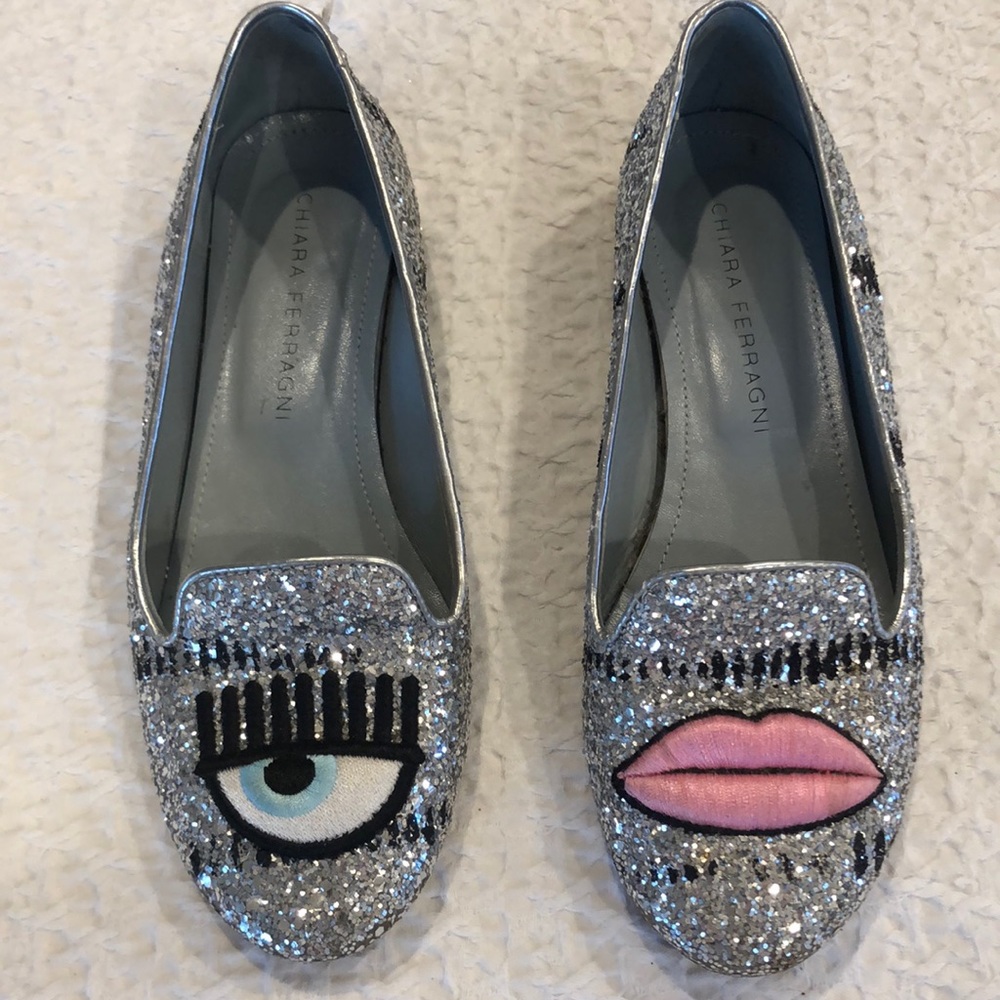 Women’s silver slippers